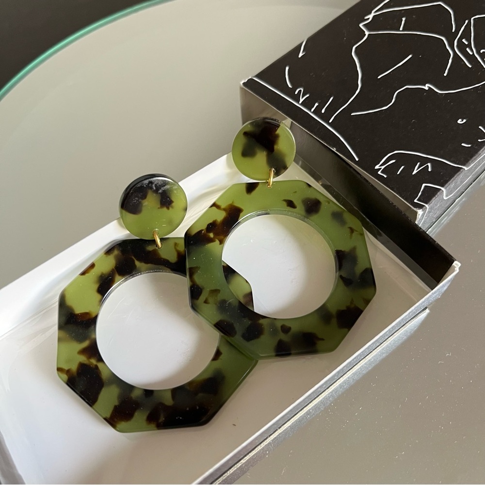 Anthropologie Apres Skii Octagon Earrings